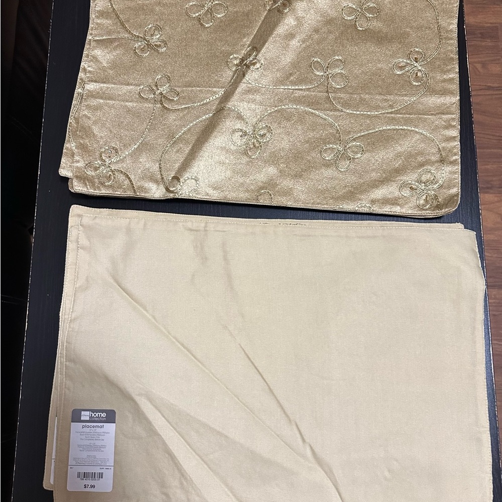 JCPenney Gold Embroidered Table Linens EASTER SPECIAL - Picture 4 of 6